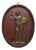 Antique Classical Oval Carved Mahogany Figural Goddess Wall Sculpture Plaque For Sale