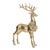 Clara Golden Standing Deer Figurine with Floral Wreath For Sale