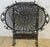 Antique French Style Folding Wrought Iron Garden Table With Grapevine Motif For Sale - Image 4 of 6