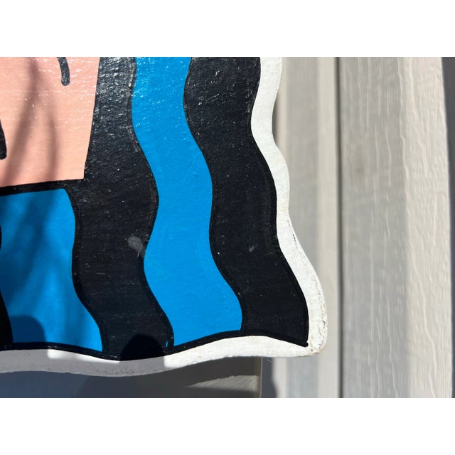 1980 Couple Face Wood Art Pieces - a Pair For Sale - Image 9 of 9