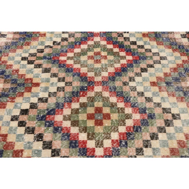 Late 20th Century Vintage Turkish Sivas Rug, 04'05 X 05'10 For Sale - Image 5 of 10