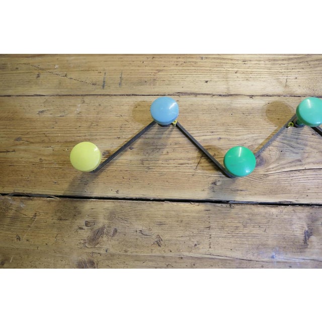 1950s Retro Style French Black W Coat Hooks Very Stylish Cloakroom Hanging bracket, it has 4 large round hooks. All in...