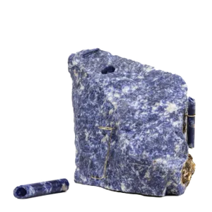 Medium Sodalite Flower Vessel by Studio DO