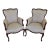 Pair of Antique French Provincial Louis XV Walnut Bergere Armchairs For Sale