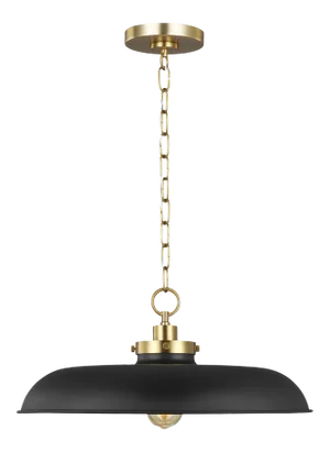 Chapman & Myers by Visual Comfort Studio Wellfleet Medium Pendant, Black