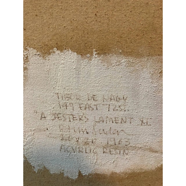 Abstract Expressionism Richard Tum Suden, Jesters Lament Xi 1963 Abstract Expressionist Painting Tibor De Nagy Gallery, 1963 For Sale - Image 3 of 5