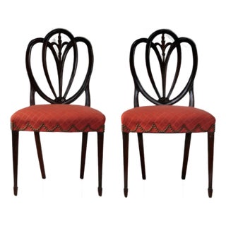 Antique Hepplewhite Style Side Chairs - A Pair For Sale