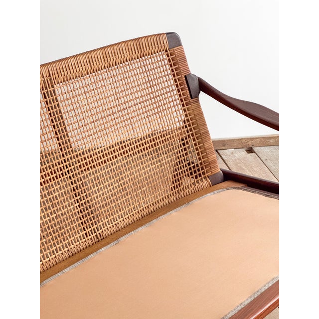 Mid-Century Modern 400 Series Sofa in Teak with Wickerwork Backrest by Hartmut Lohmeyer for Wilkhahn, Germany, 1950s For Sale - Image 14 of 18