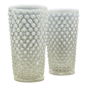 1940’s Styles Fenton Hobnail Style Tumblers - a Pair