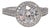 Stardust 18kw Halo Engagement Ring With Cz Center, Size 7 For Sale