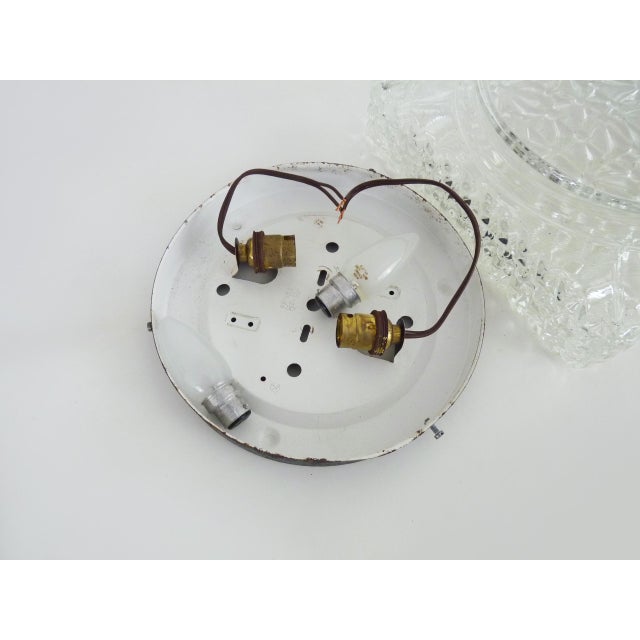 Glass and Metal Wall Light, 1950s For Sale - Image 9 of 10