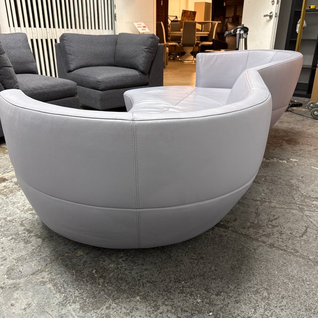 Roche Bobois Gabriele Assmann & Alfred Kleene for Cierre Imbottiti Tangram Leather Sofa For Sale - Image 12 of 12