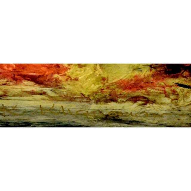 This vibrant giclée on canvas, signed by renowned artist Kamran Khavarani, captures the raw energy of nature in motion....