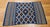 American Vintage Mexican Saltillo Serape Kilim Rug, Flat-Woven Wool Blanket, Royal Blue, 2x4 For Sale - Image 3 of 14