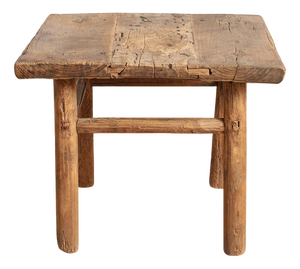 Antique Rustic Square Side Table, 1920s