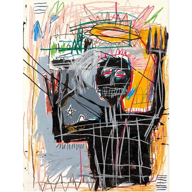 Jean-Michel Basquiat Furious Man Official Exhibition Poster Dimensions: 23,3 x 33 in / 59,4 x 84,1 cm Sold unframed
