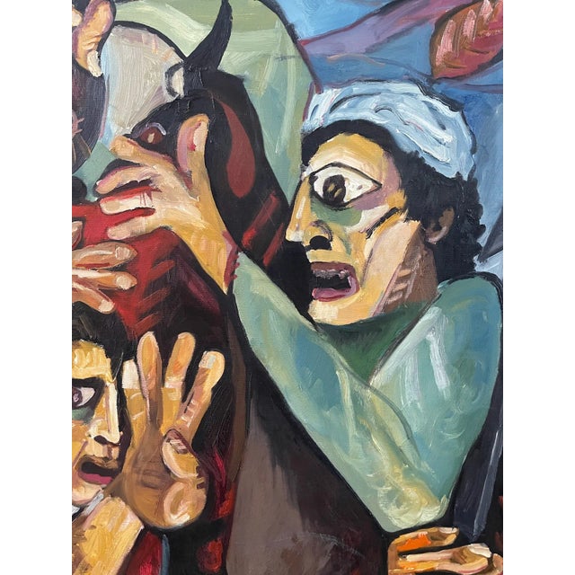 Abstract Impressionist Oil on Canvas Signed Salimi For Sale - Image 3 of 5