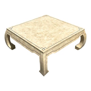 Vintage Regency Tessellated Stone Ming Coffee Table For Sale