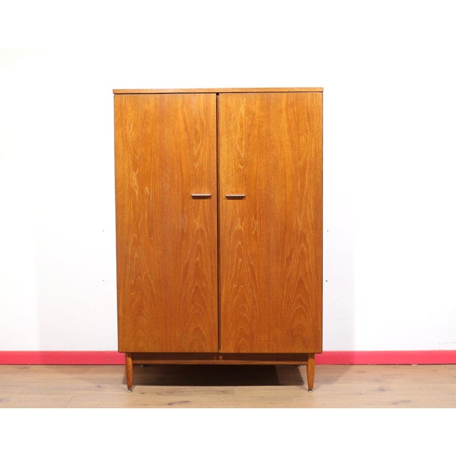 White & Newton Mid Century Modern Vintage Teak Armoire Wardrobe by White and Newton Danish Style For Sale - Image 4 of 13