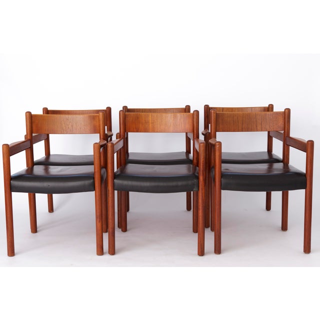 Vintage Danish Teak Armchairs, 1960s, Set of 6 For Sale - Image 12 of 12