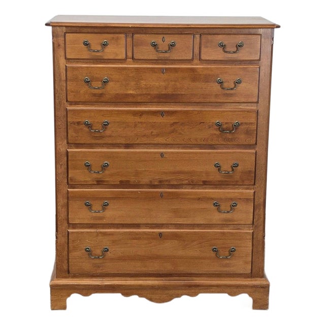Nichols & Stone Solid Wood 8-Drawer Dresser – Classic Chestnut Finish For Sale