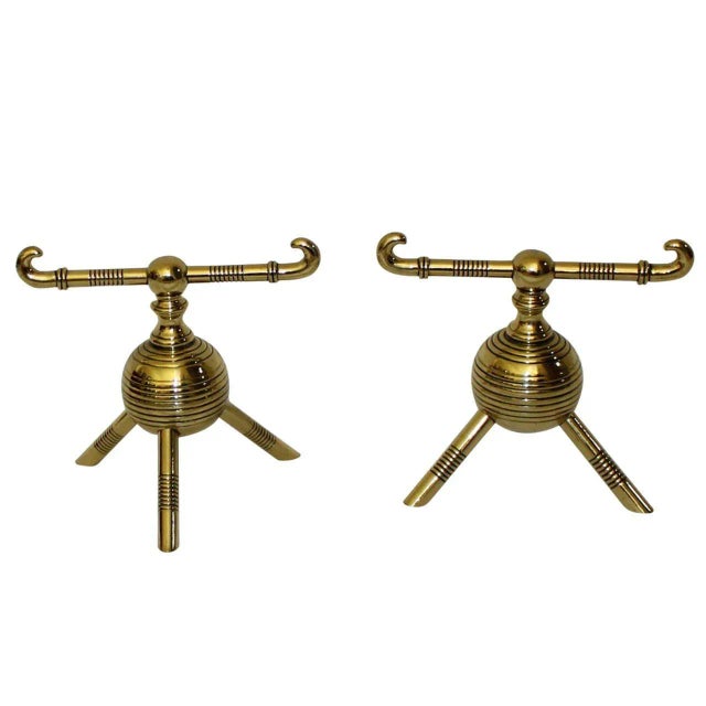 Late 19th Century Antique Christopher Dresser Aesthetic Movement Andirons - A Pair For Sale - Image 9 of 10