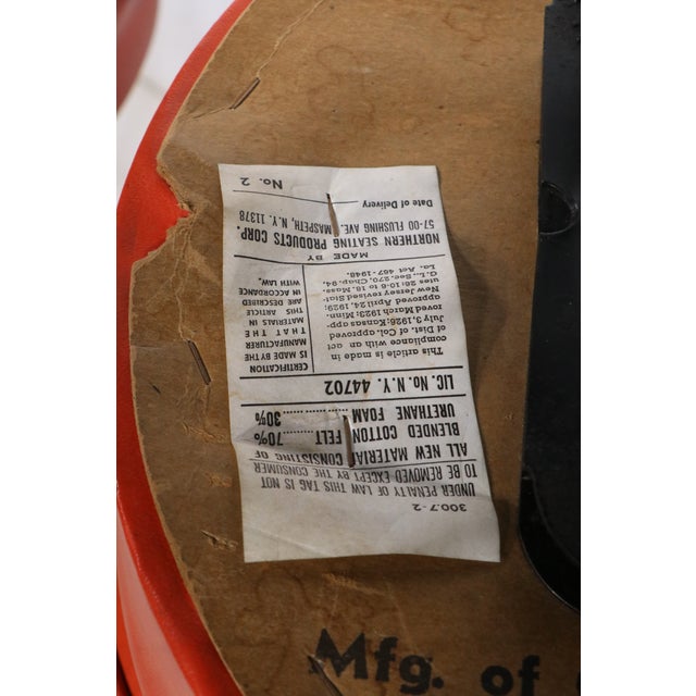 Mid 20th Century Lot of Three Mid Century Swivel Bar Stools For Sale - Image 9 of 9