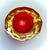 Red and Yellow Faceted Sommerso Murano Glass Dish from Geode, 1970s For Sale - Image 6 of 8
