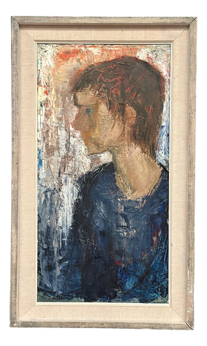 Mona Ridderstad‑Cedergren, Portrait, 1950s, Oil on Canvas, Framed