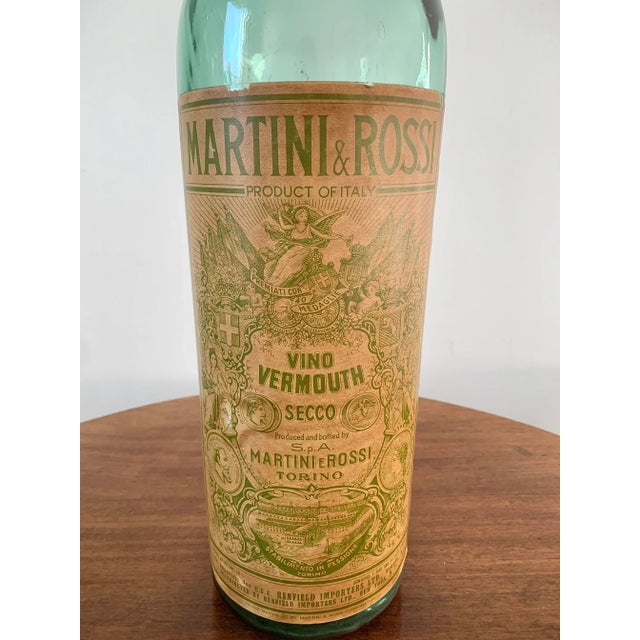 Mid-20th Century Extra Large Martini & Rossi Vermouth Glass Bottle For Sale - Image 4 of 13
