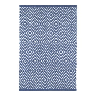 Dash & Albert by Annie Selke Diamond Denim/White Indoor/Outdoor Rug, 9' 6" x 13' 6" For Sale