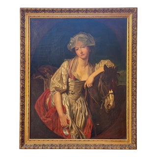 Mr. Lecathelinais, The Milkmaid, Oil on Canvas, Framed For Sale