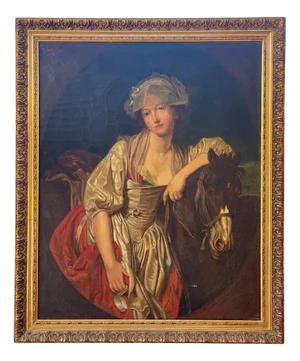 Mr. Lecathelinais, The Milkmaid, Oil on Canvas, Framed