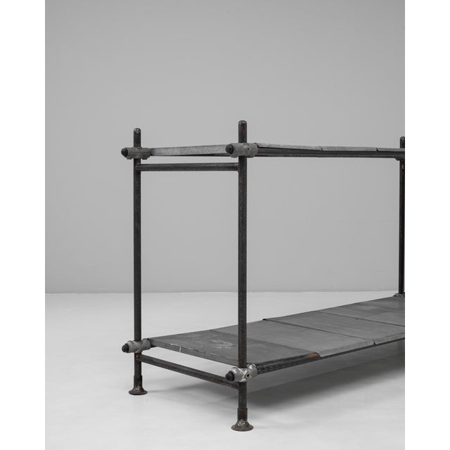Mid 20th Century 20th Century French Metal Console Table With Zinc Top For Sale - Image 5 of 18