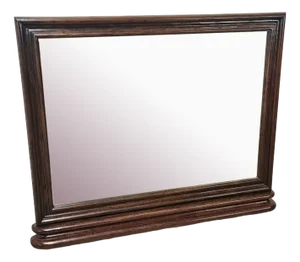 Art Deco Oak Mirror with Cut Glass, 1930