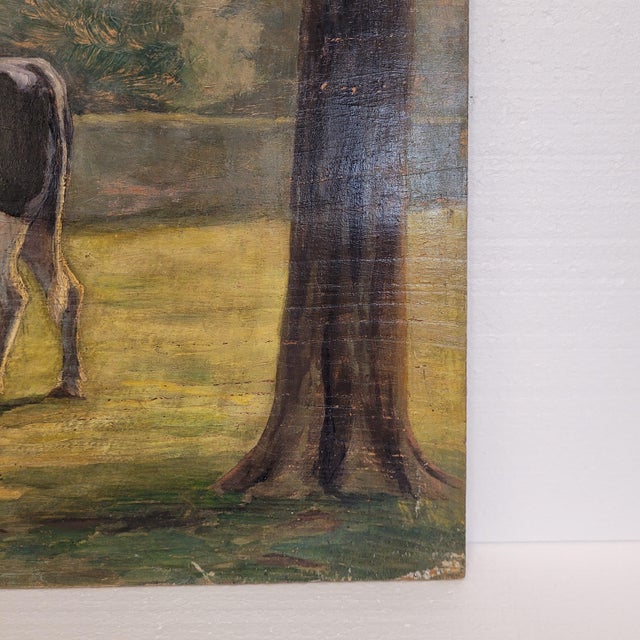 Roger Griboval, Rouen School Cow, 1980s, Oil on Board For Sale - Image 10 of 18