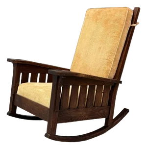 Early 1900s L&jg Stickley Drop Arm Rocking Chair