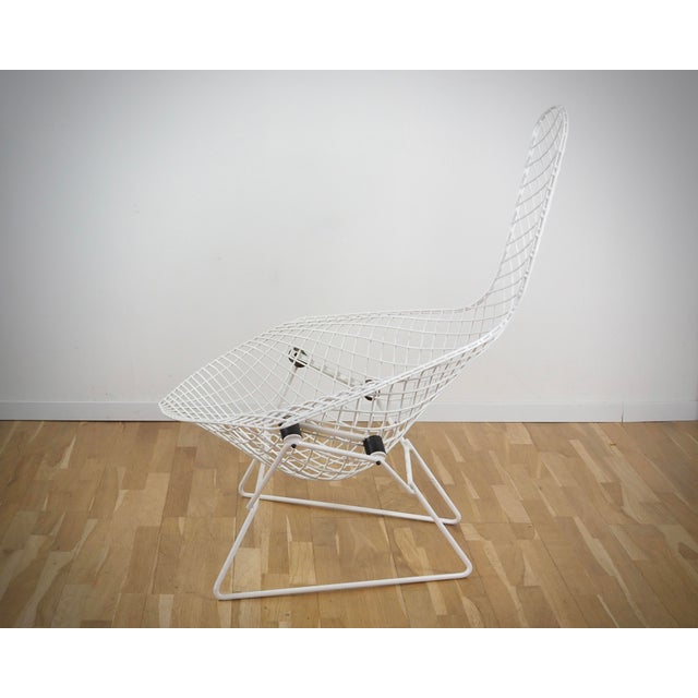 Set of Bird Chair with Ottoman by Harry Bertoia for Knoll International, 1980s For Sale - Image 9 of 10