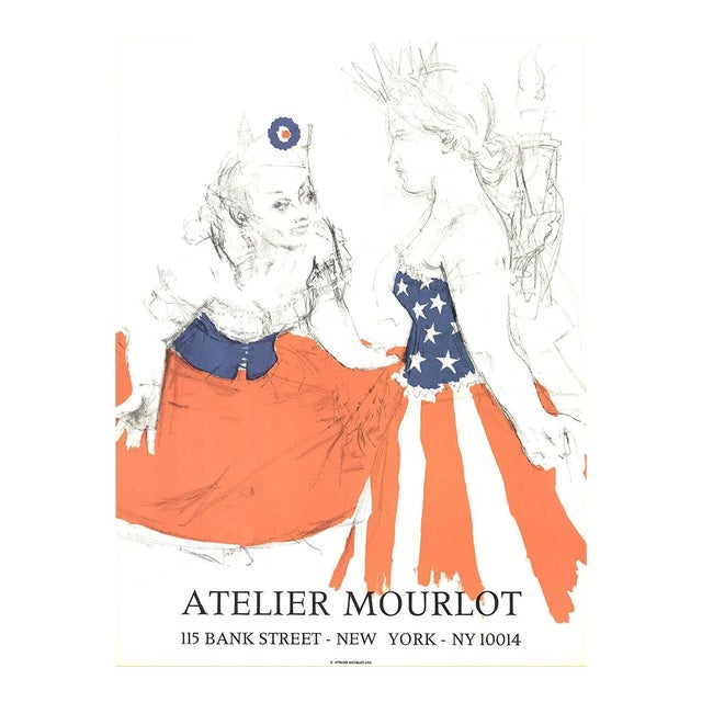 1967 Jack Levine 'Marianne & The Goddess of Liberty' Contemporary USA Lithograph For Sale