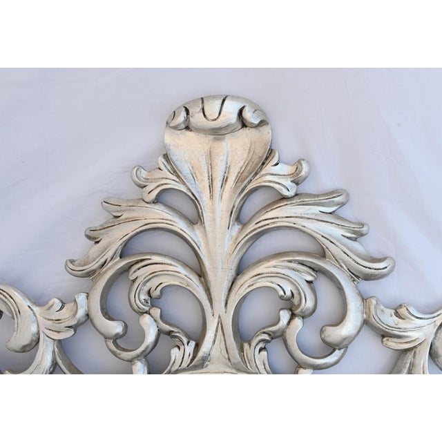 Oval Silver Gilt Mirror with Rococo Frame For Sale - Image 4 of 7