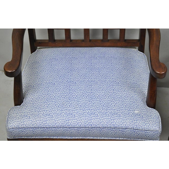 Wood Vintage Chinese Chippendale James Mont Style Fretwork Lounge Arm Chairs - A Pair For Sale - Image 7 of 15