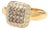 14KY Brown & White Diamond(0.58) Pave Ring, size 10 For Sale
