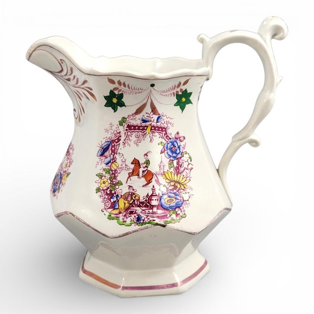 Late 18th Century Georgian Staffordshire Jug with Hand-Painted Oriental Motifs For Sale - Image 14 of 14