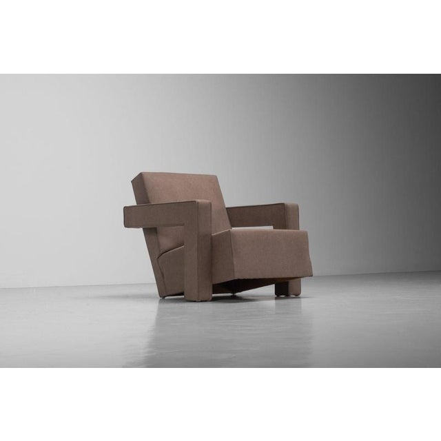 Textile Utrecht Chair by Gerrit Thomas Rietveld for Metz & Co, Netherlands, 1965 For Sale - Image 7 of 18
