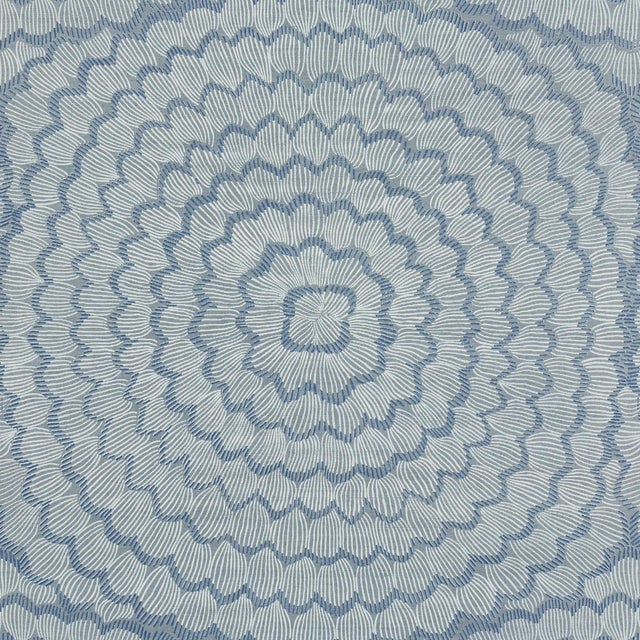 2020s Schumacher X Celerie Kemble Feather Bloom Sisal Wallcovering In Cornflower For Sale - Image 5 of 5