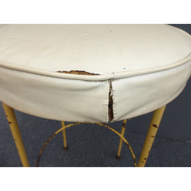 Vintage Yellow Metal & White Vinyl Bar Stool French ... (640 x 640 Pixel)