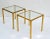 Mid-Century Modern Maison Lancel Brass & Clear Glass Top Side / End Tables - Pair For Sale - Image 3 of 13