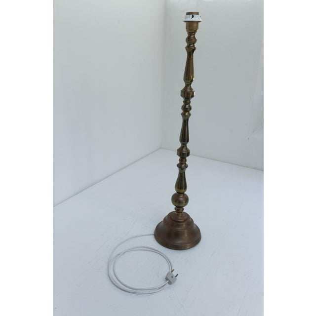 Tall Danish Brass Table Lamp, 1910s For Sale - Image 15 of 18