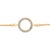 Contemporary Gold Vermeil Diamond Accent Circle Lariat Bolo Bracelet For Sale - Image 3 of 4
