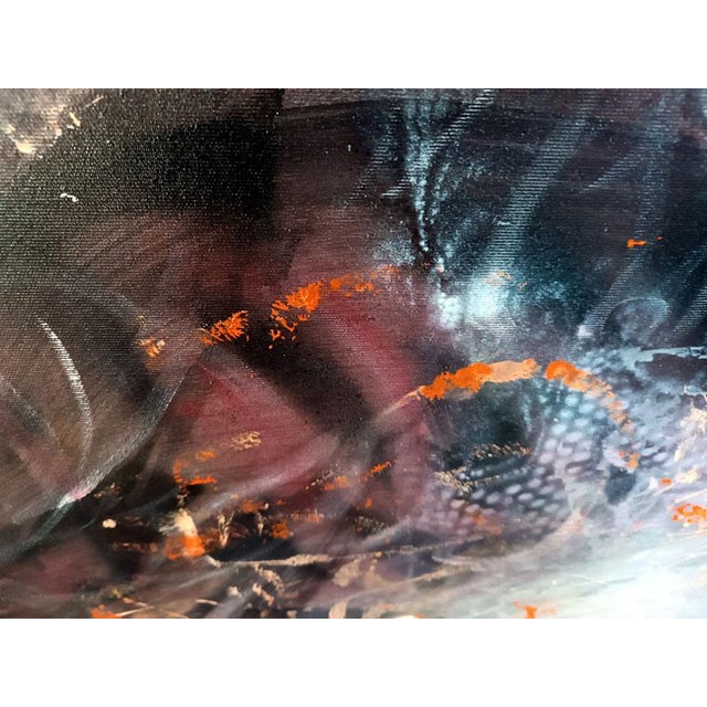 Early 21st Century Ovidiu Kloska, Cosmic Angel with Ember and Light, 1977, Canvas For Sale - Image 5 of 12